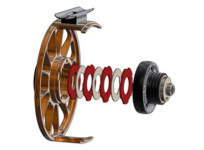 Curso de pesca con mosca - El reel - Descripcin del sistema de freno a disco de un reel de pesca con mosca